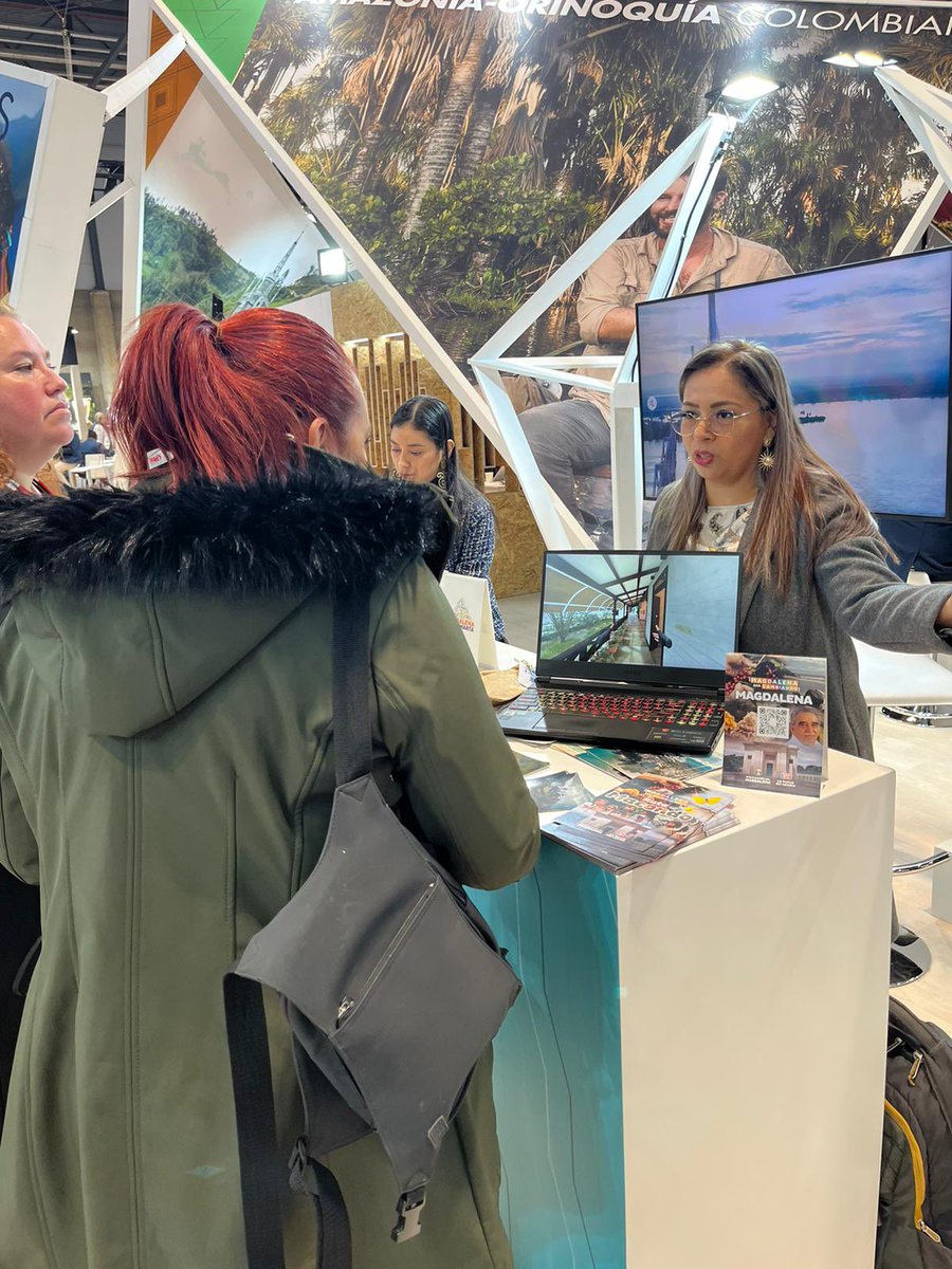 INDETURSMR's tweet image. Santa Marta + Magdalena 🏔️ se promocionan ante el mundo en la Feria Internacional del Turismo @fiturmadrid

En el Stand Colombia Pabellón Américas le contamos a los representantes de agencias de viaje las riquezas naturales y culturales de nuestros destinos