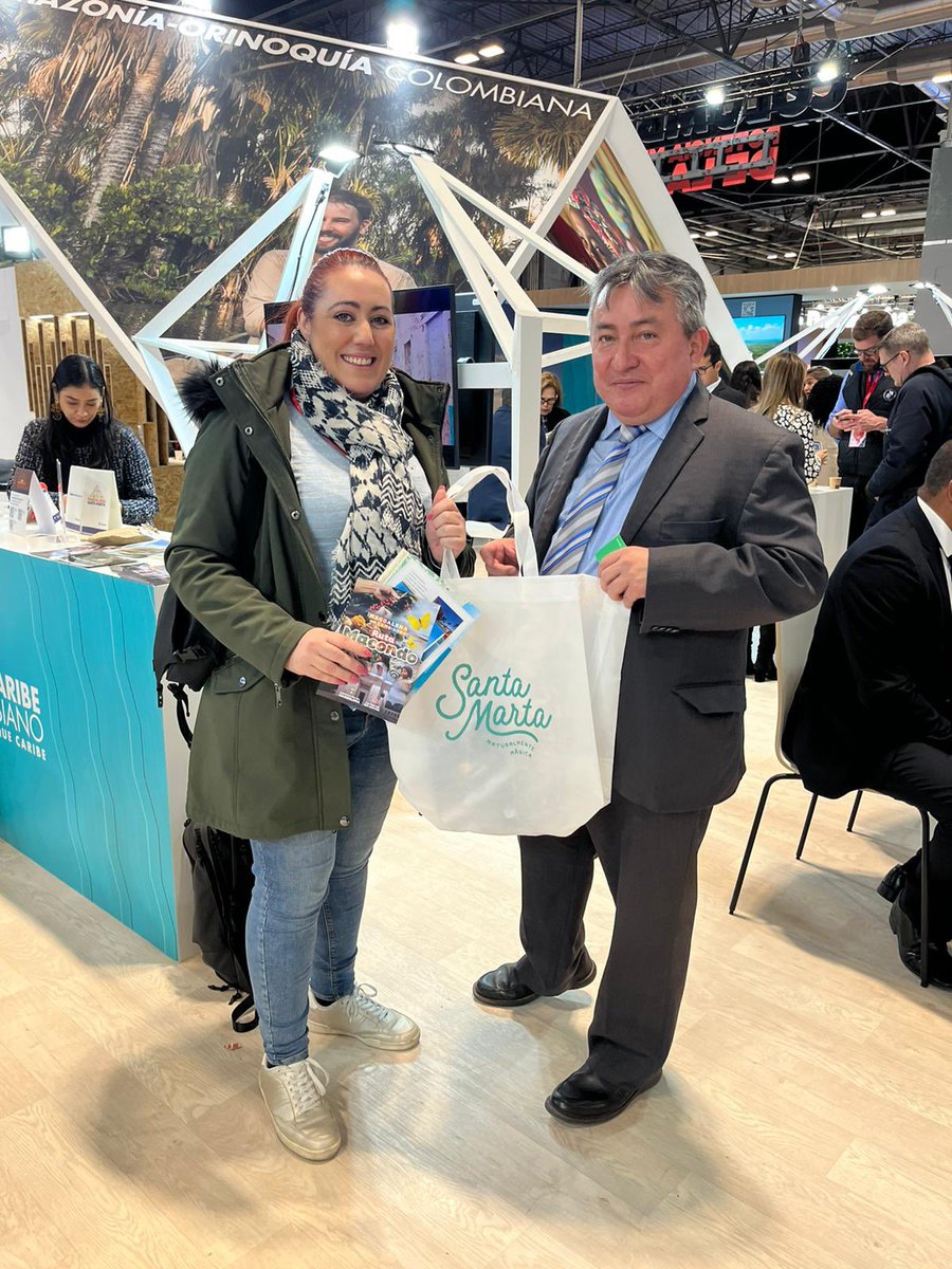 INDETURSMR's tweet image. Santa Marta + Magdalena 🏔️ se promocionan ante el mundo en la Feria Internacional del Turismo @fiturmadrid

En el Stand Colombia Pabellón Américas le contamos a los representantes de agencias de viaje las riquezas naturales y culturales de nuestros destinos