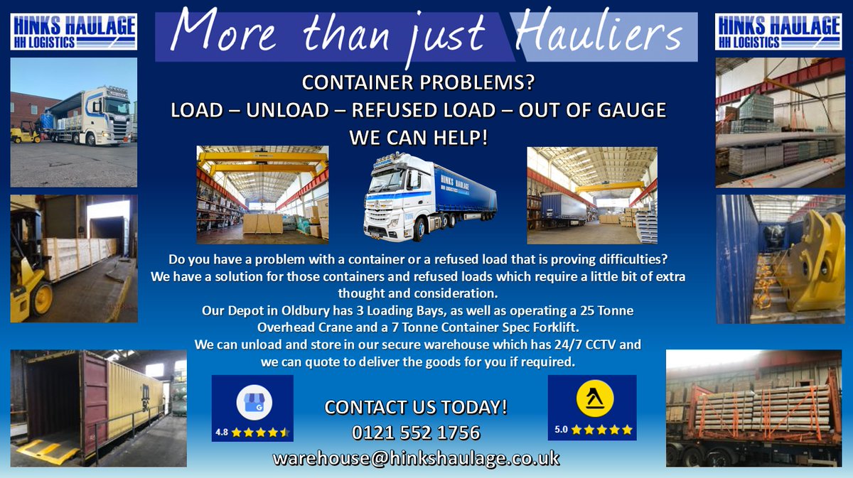 CONTAINER PROBLEMS? WE HAVE A SOLUTION FOR YOU!

#CONTAINERS #LOADING #UNLOADING #REFUSEDLOADS #OUTOFGAUGE #MORETHANJUSTHAULIERS