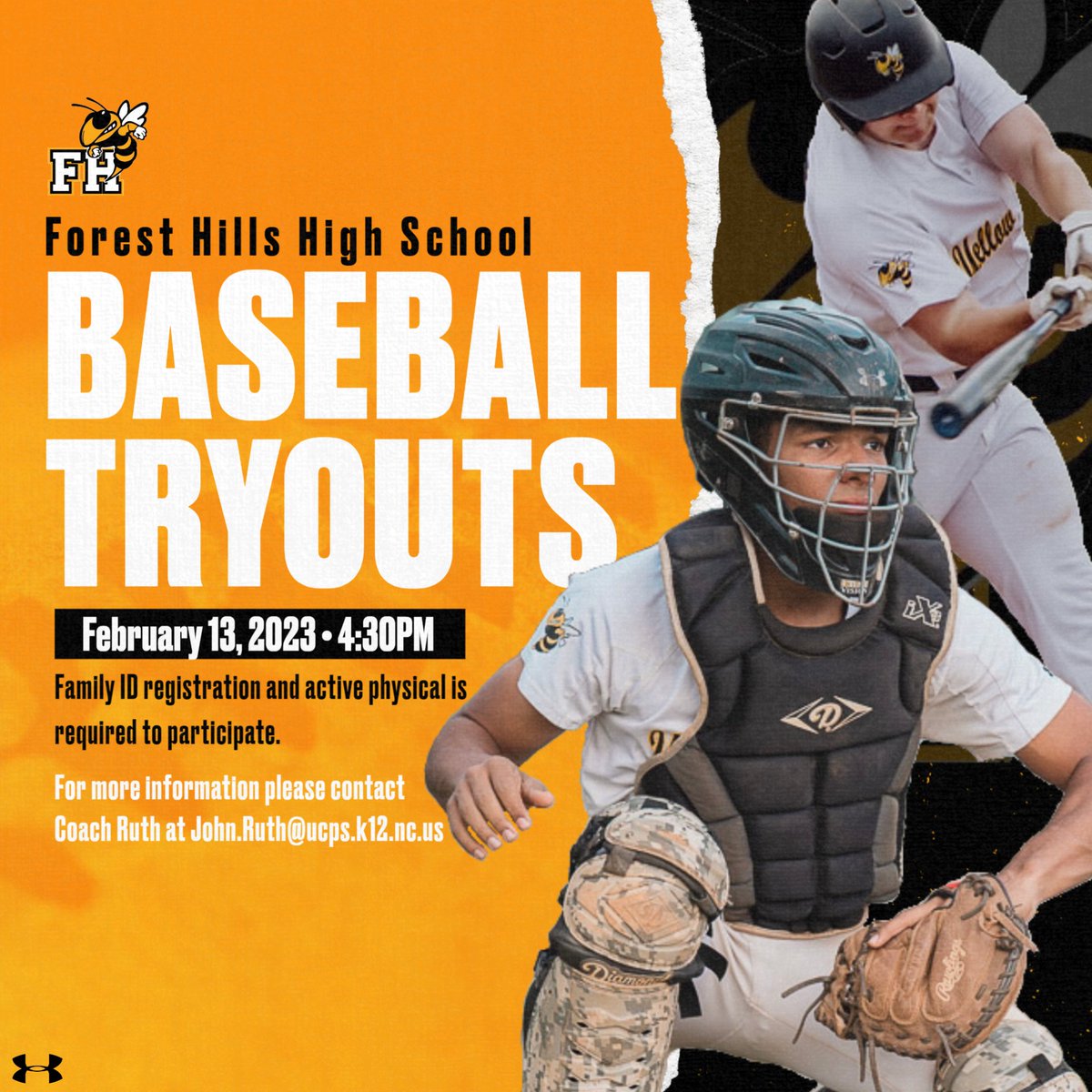 ForestHillsBB's tweet image. First day of Baseball Tryouts is on February 13th!
