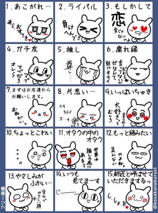 #フォロワーさんがどう思ってるか番号で教えてくれる 