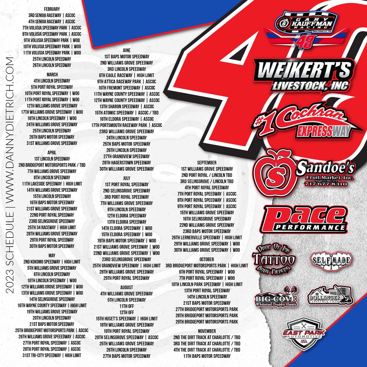 .@dannydietrich is going to be BUSY this year. Wow