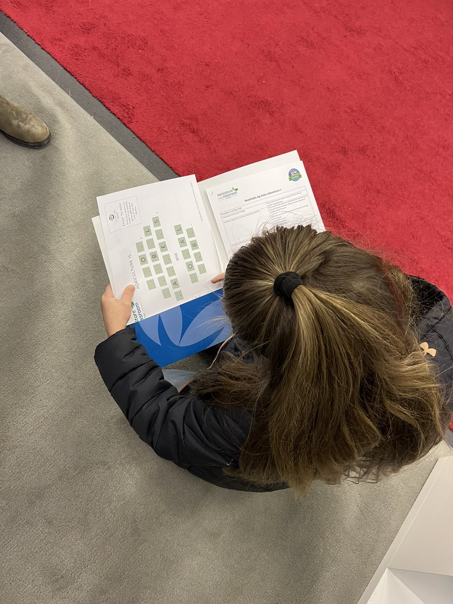 Day 2 -> Having a blast doing the <a href="/aitcmb/">Agriculture in the Classroom-Manitoba</a> scavenger hunt around <a href="/MBAgDays/">Manitoba Ag Days</a> getting to visit with and learn from vendors such as <a href="/FPGenetics/">FP Genetics</a>