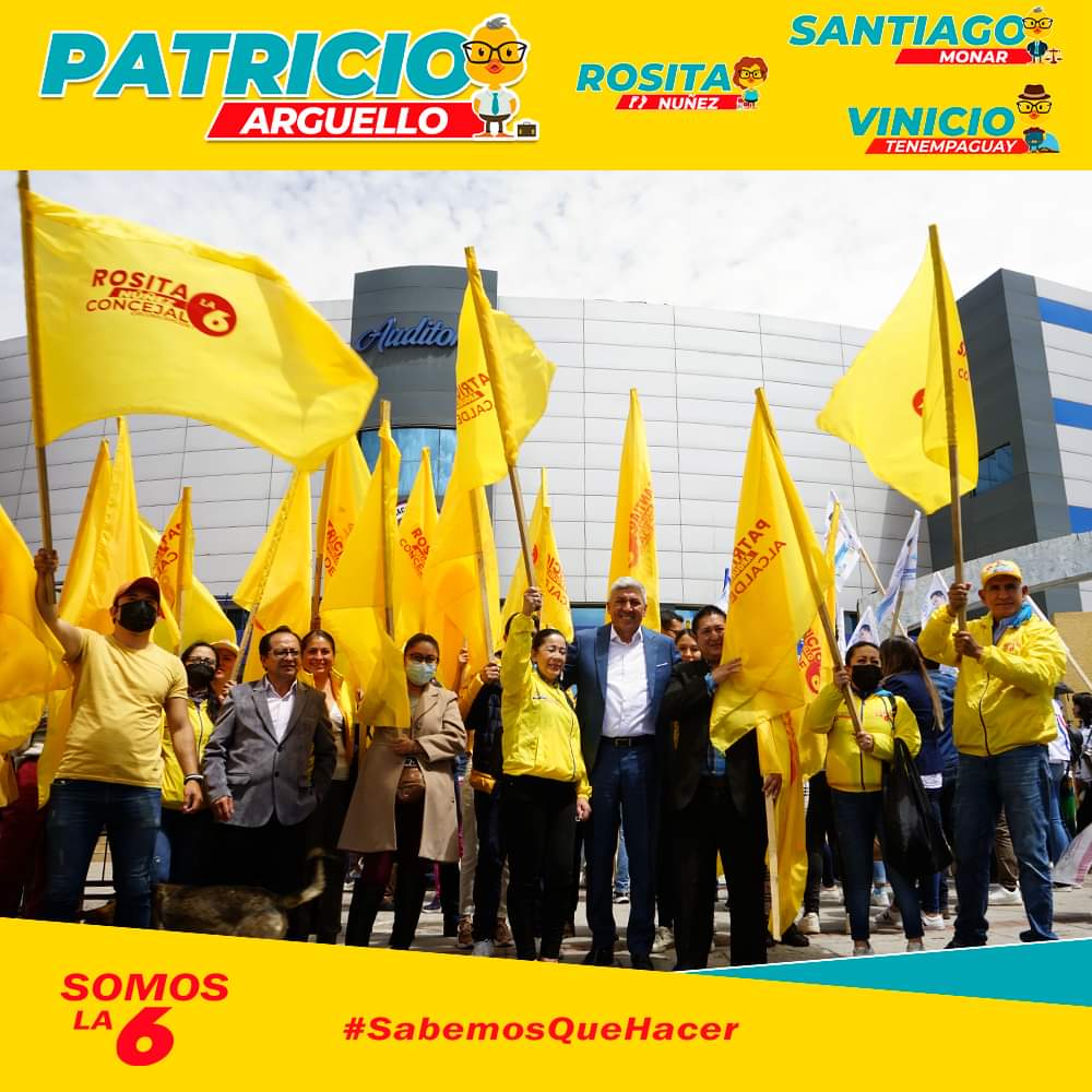 Somosla6's tweet photo. Triunfo para #Riobamba con Patricio Argüello #Seguridad #Oportunidad y #Empleo https://t.co/SBi5bpn6gN