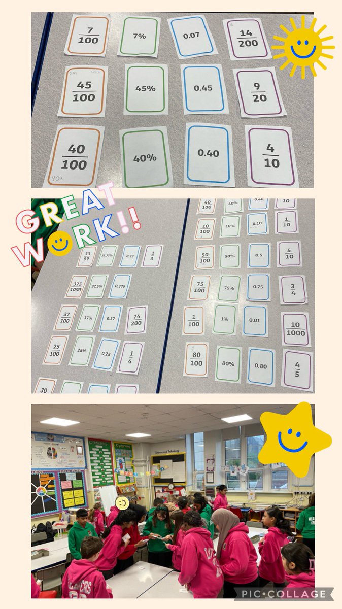 TerraceRoad's tweet photo. #TRPtoucans have been working so hard on finding equivalent fractions, decimals and percentages. They showed great teamwork today, supporting each other to complete this task. #TRPmaths #TRPeddie https://t.co/0eBkSaXCRM