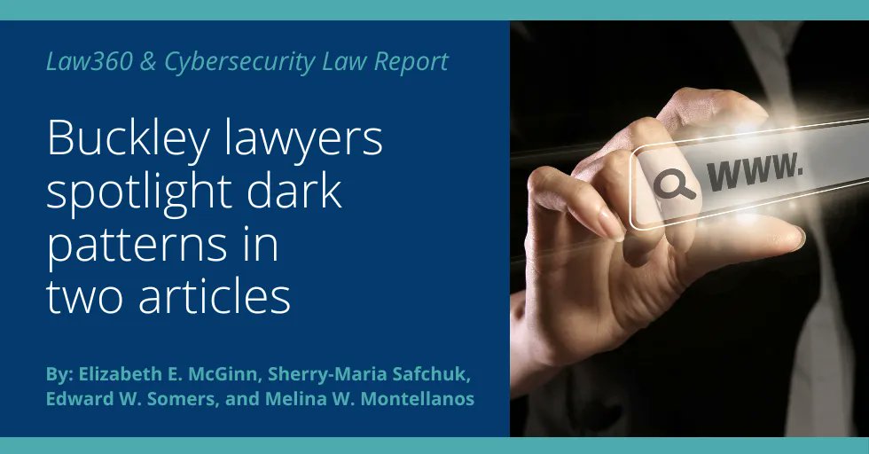 buckleyfirm's tweet photo. Our lawyers discuss two aspects of dark patterns — mitigating the related regulatory risks and the challenges they present in online contracting. https://t.co/W63ciMAKg1 https://t.co/E8Qsnql2Jt