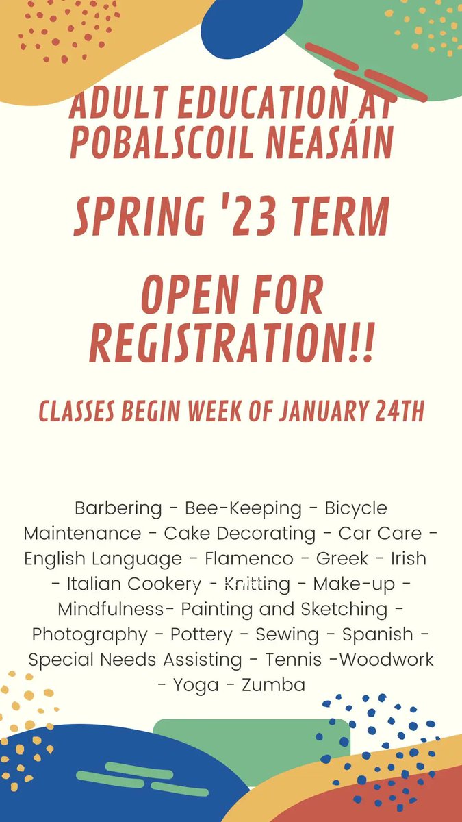 psnadulted's tweet photo. We still have limited spaces on some of our adult education courses, starting next Tuesday!!!

Don't Miss Out!!! 

ENROL NOW at https://t.co/8Gt0kmhGcY https://t.co/uepFJ2fPLH
