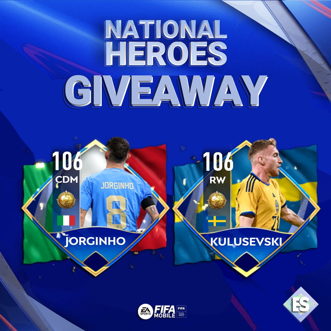 enezsarioglu's tweet photo. 🌟 EXCLUSIVE NATIONAL HEROES GIVEAWAY!

To enter:
✅ Follow @enezsarioglu and @EAFIFAMOBILE
🔁 Retweet this tweet
✍️ Reply with the player you want

• Thanks @EAFIFAMOBILE for sponsoring.
• Giveaway will end on Monday reset!

#FIFAMobile https://t.co/goZTYernRT