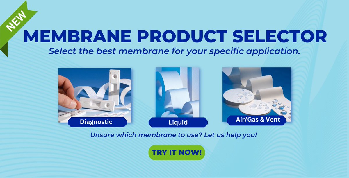 PallMedical's tweet photo. Unsure which membrane to use for your specific application? Discover our NEW OEM Membrane Product Selector designed to help you select the membrane that best fits your advanced healthcare application. 
TRY IT NOW: https://t.co/x9Mkw1yEw5 #Membrane #ProductSelector #Medical https://t.co/mvIioVQw4j