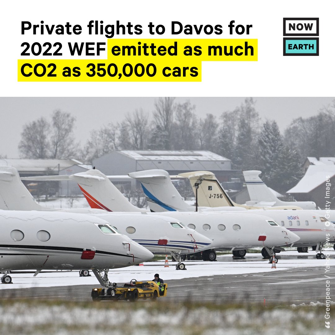 New analysis conducted by Dutch environmental consultancy group CE Delft found that 1,040 private jets flew in and out of airports surrounding Davos, Switzerland, during the week of the 2022 World Economic Forum.