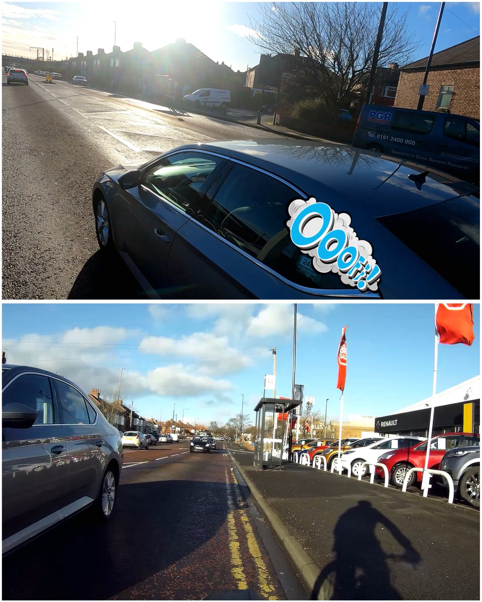 2_Over_4's tweet photo. Huge hatched area in the middle of the road but this 'professional driver' decides that the #ClosePass is the best way to go. Police agree that it was dangerous. NIP in the post! ๐ธ๐ฎ
#Taxi #BenfieldRd #NewcastleUponTyne #PassWide #ShouldKnowBetter https://t.co/csaU4W4PL9