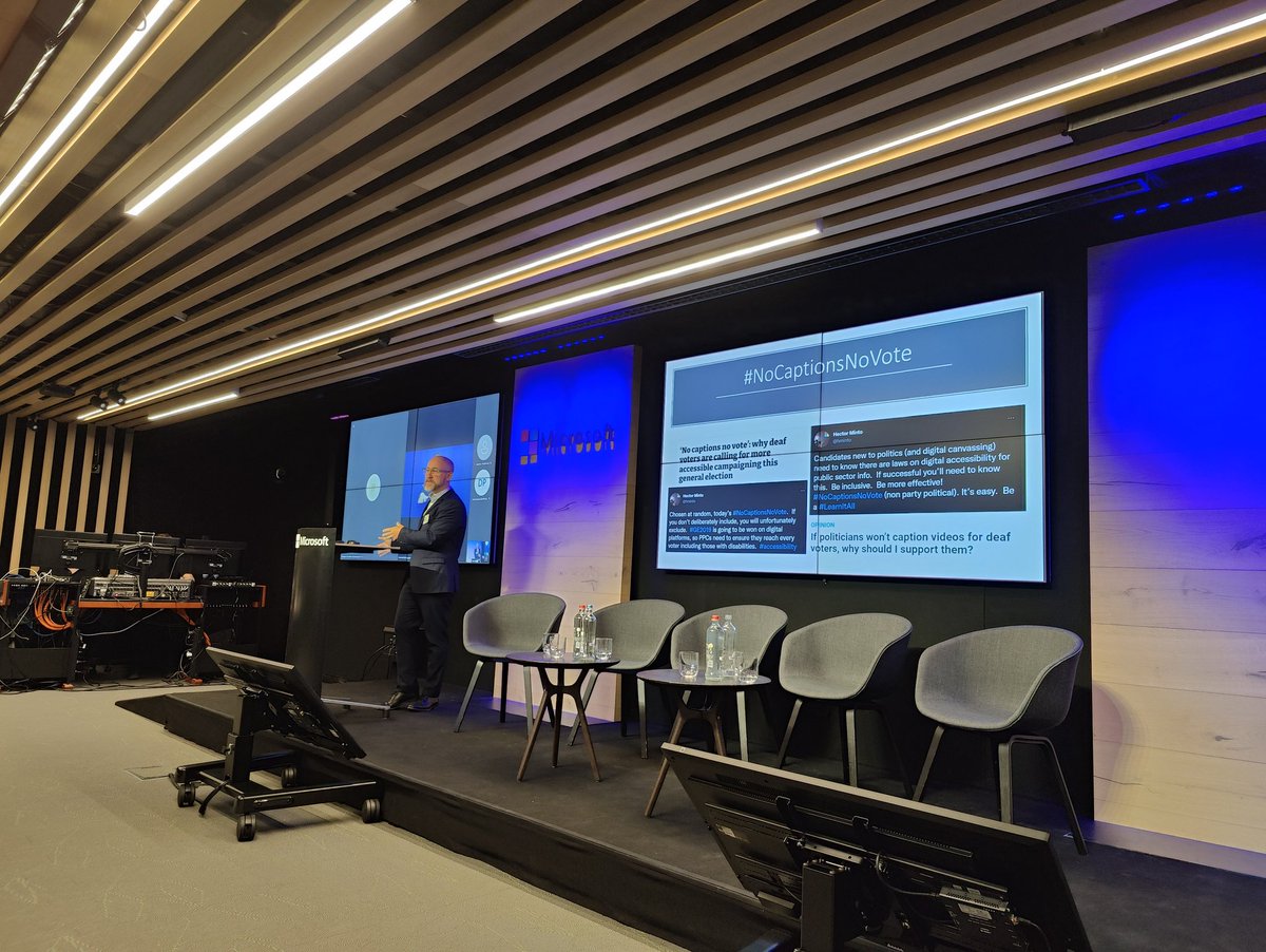 ThomasBignal's tweet image. Still thinking about @hminto&apos;s speech earlier today reaffirming that #Accessibility is a Social Justice issue. Good to see @Microsoft leading by example by training all their staff on accessibility. Nice one. #Accessibilitech