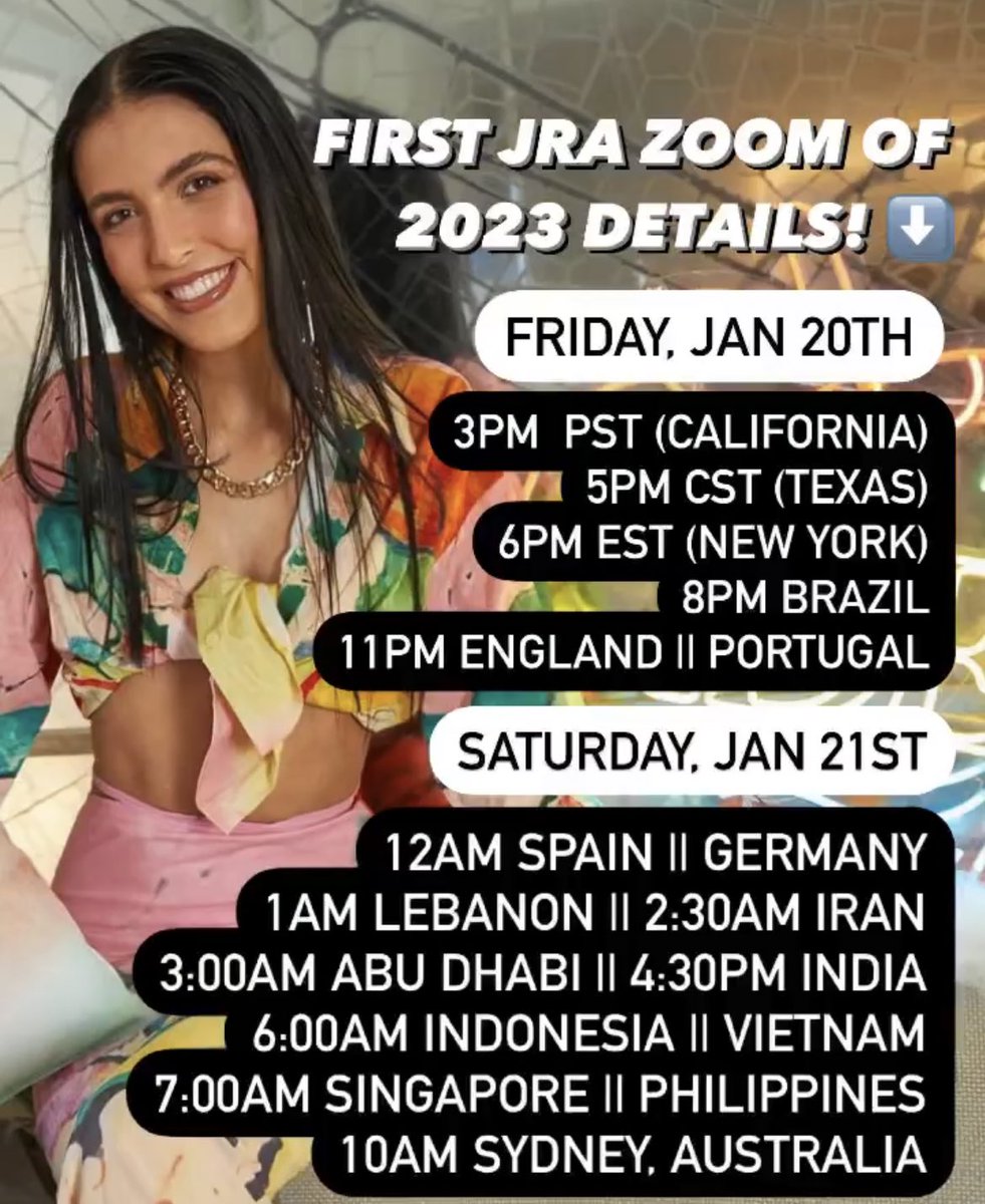 DM me to join the first JRA zoom of the year with Jena!💕