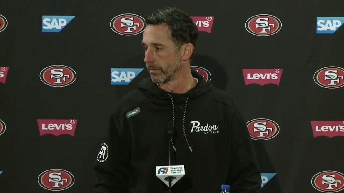 barstoolsports's tweet photo. Kyle Shanahan. Big fan of @PardonMyTake https://t.co/ne3m3R6FSS