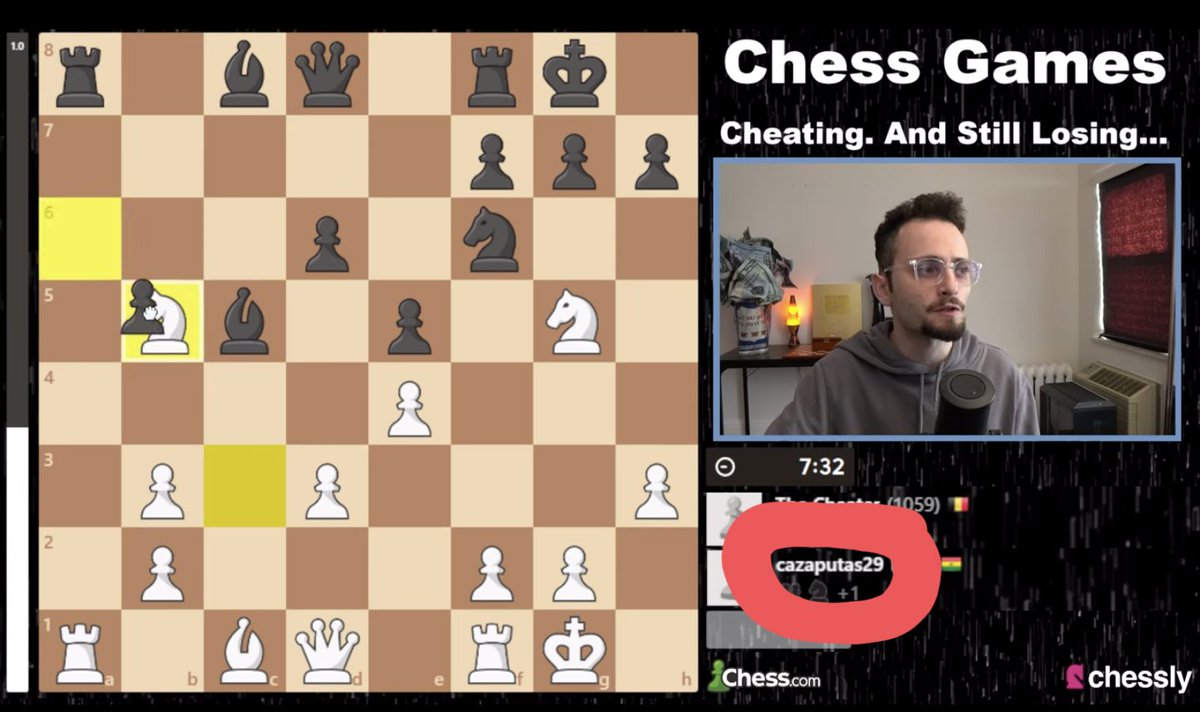 Nadim1306's tweet photo. @GothamChess out of context... Cheater vs wh*rehunter29 https://t.co/5CRsLM3iVu
