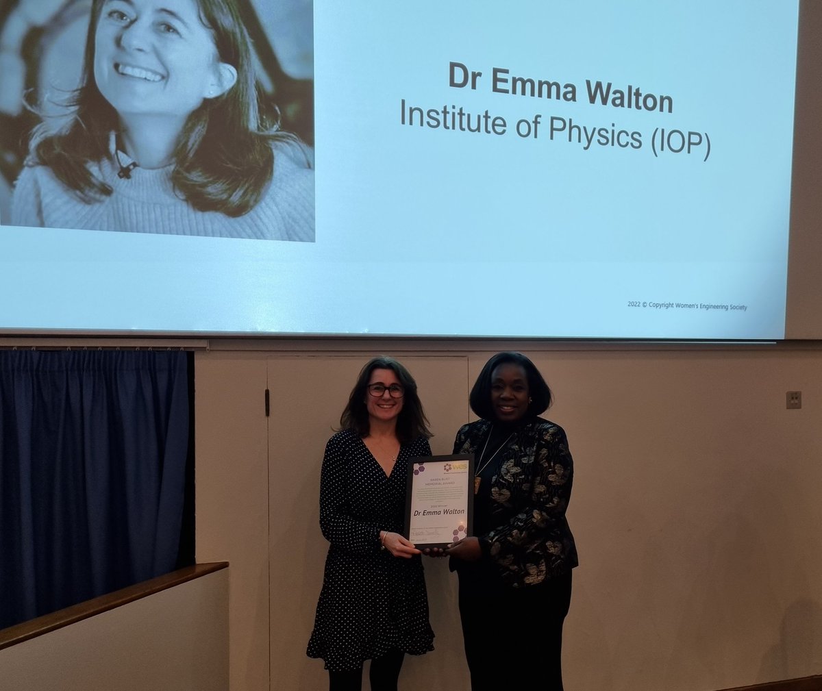 WES1919's tweet photo. And the winner of the Karen Burt Memorial Award is Dr Emma Walton!
#wesawards2022 https://t.co/U89XyDeAnL