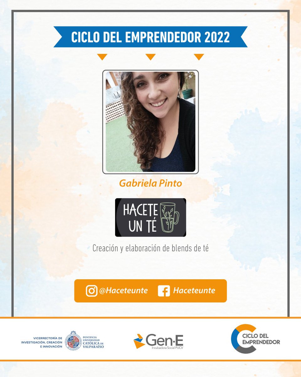 Cada año en nuestro programa #CiclodelEmprendedor apoyamos a microemprendimientos de la Región de Valparaíso y desde hoy les presentaremos a las emprendedoras y emprendedores que fueron parte de este programa en 2022🥰
Te invitamos a seguirlos y conocer sus RRSS👇
