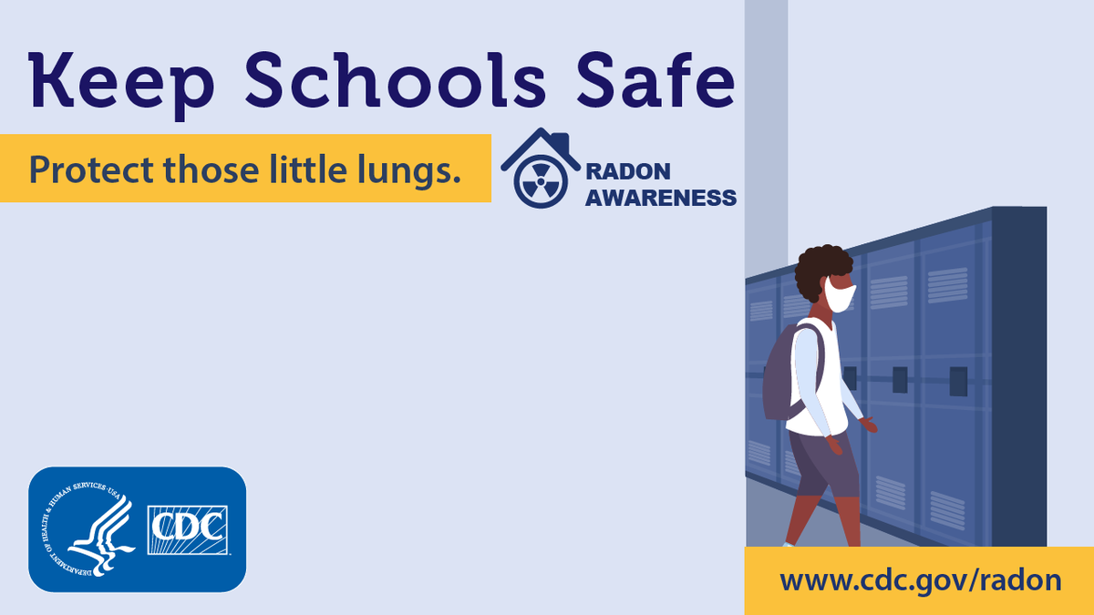 CDCEnvironment's tweet photo. Children are more likely to be affected by #radon than adults due to their growing bodies. This #RadonActionMonth, use #ATSDR’s Choose Safe Places Guidance Manual to learn how you can keep children safe at early care centers: https://t.co/C7YbRVLWgi. #CSPECE https://t.co/luTkgrLgeT
