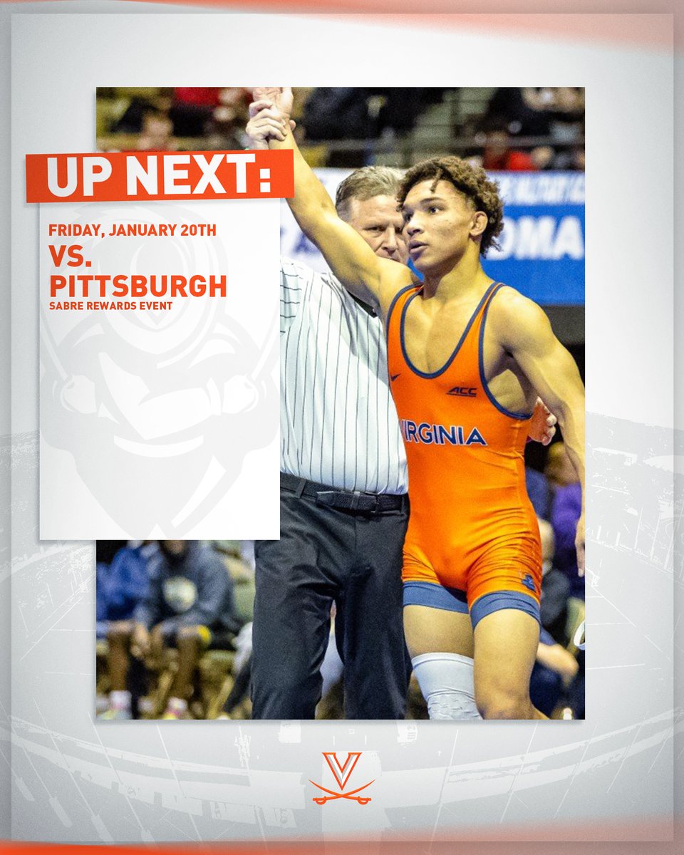 UVAWrestling's tweet photo. We're back at home and open ACC competition on Friday night!

Join us at 7 p.m. as we take on Pitt at Mem Gym!

#GoHoos | #TheVirginiaWay https://t.co/keMQAOifUV