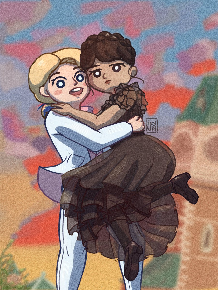 HeyAlpis's tweet photo. They're so gf... 👩🏽‍🤝‍👩🏼

#wednesday #wenclair #fanart https://t.co/Ej9TLvYR57