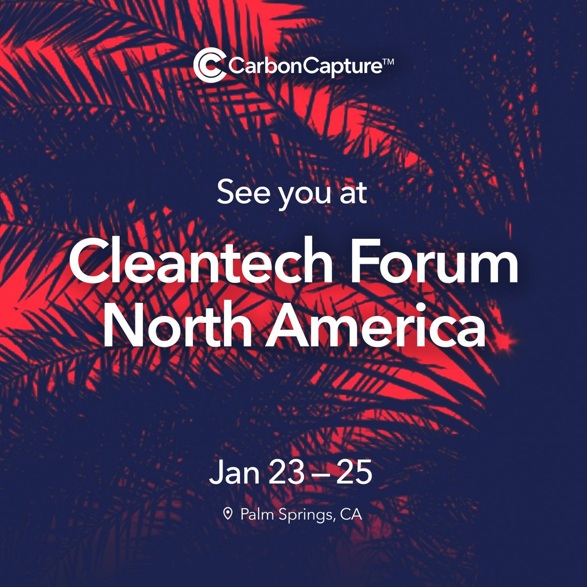 CarbonCaptureUS's tweet image. Next week, we are heading to Palm Springs for #CleantechForum North America. Shoot us a message if you will be there and want to schedule a chat. #climateactionevents @cleantechgroup