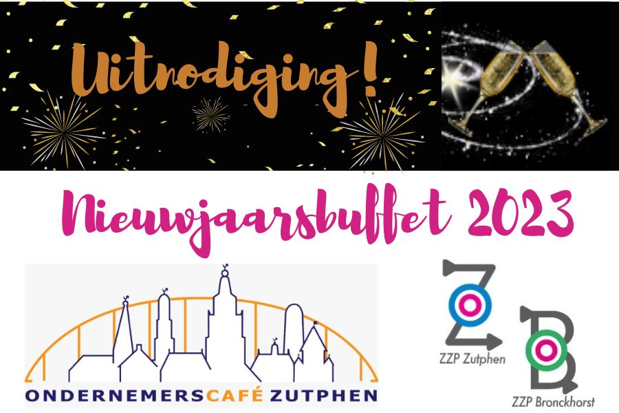 Uitnodiging Nieuwjaarsbuffet op donderdag 26 januari!
Samen met Ondernemerscafé Zutphen nodigt ZZP Zutphen-Bronckhorst je van harte uit voor een Nieuwjaarsbuffet op 26 januari. Ook voor ondernemers die niet zijn aangesloten.
Meer info en aanmelden: eventbrite.nl/e/tickets-nieu…