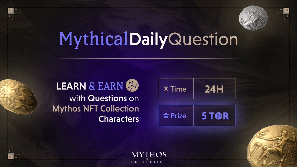 🎁 Mythical Daily Question 🎁 
 
Cerberus was a multi-headed guard dog. 
 
❓ How many heads did Cerberus have? 🤔 

To win 👇

1️⃣ Follow  <a href="/Mythos_HEC/">Mythos Collection (by Hector Network)</a>
2️⃣ ❤️+RT
3️⃣ ✍️👇

#NFTs #NFTCollection #Mythos #Giveaway