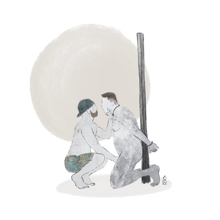 So excited with how this turned out. <a href="/aka_thedog/">dog Aka / it, its</a> did an amazing job capturing this intense moment between <a href="/kevko80x/">Kevko80x</a> and myself this past summer. If you’re in Ohio you might be able to guess the gay campground that the original pic was taken at.