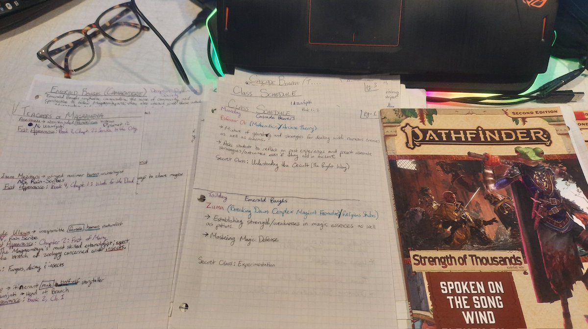TenTimesTen_100's tweet photo. On Wednesdays we play #Pathfinder2E ๐ฏโจ๏ธ
Currently on chapter 2 of book 2 of the Strength of Thousands adventure path~ (Also, may or may not have 8 players for this 4 player campaign ๐
)
#TenTimesTen #pathfinder #ttrpg #TTRPGCommunity https://t.co/fpOulROLoJ