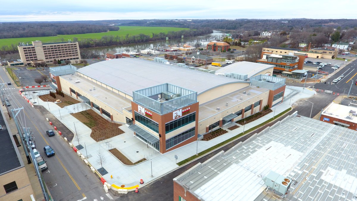 Drone photo of F&M Bank Arena