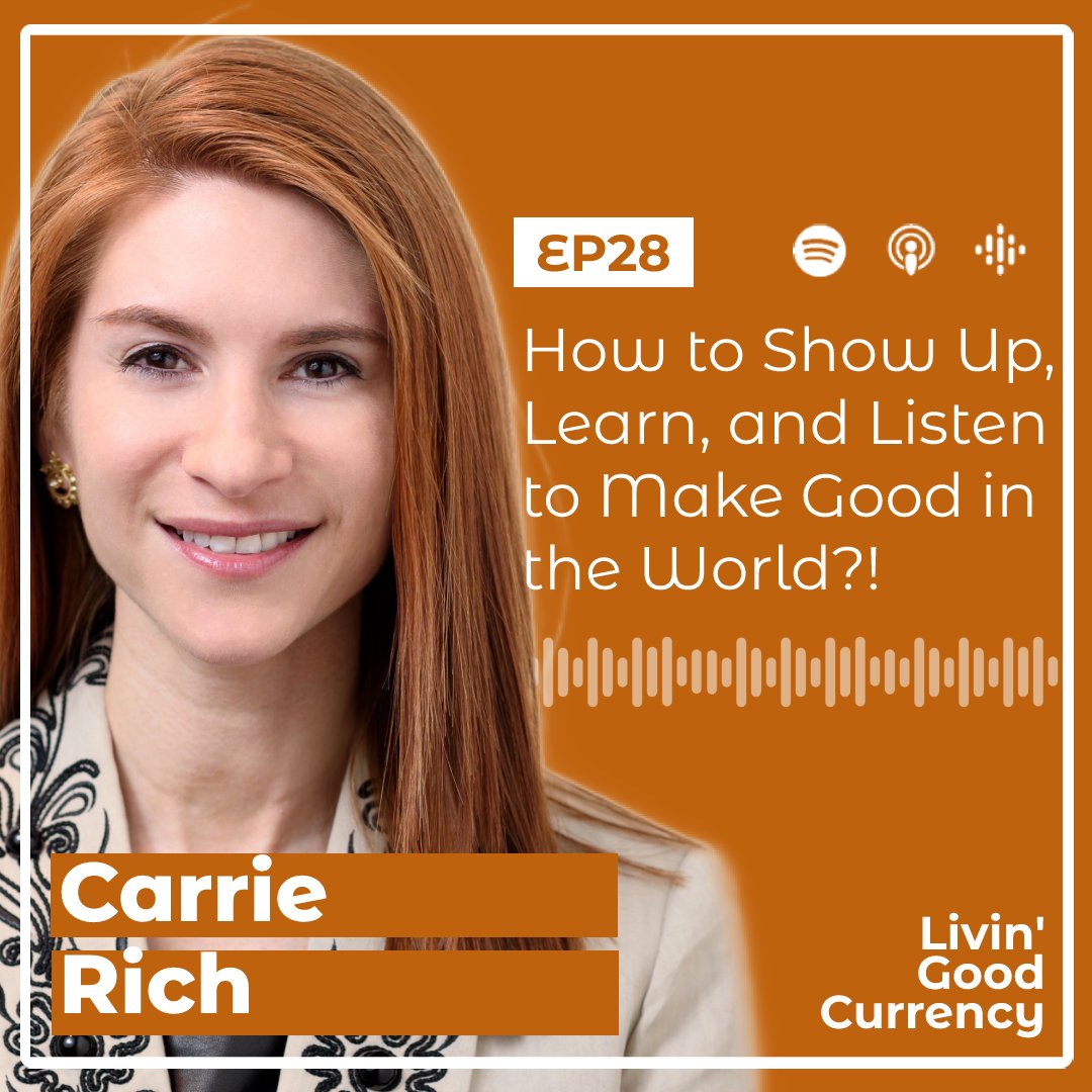 goodnewsnetwork's tweet photo. A new episode of Livin' Good Currency podcast is now available, link in bio..
This week's episode is featuring Carrie Rich @mscarrierich , the Social Entrepreneur & CEO of @GlobalGoodFund
#goodnews #goodpodcast https://t.co/sVatmUYbKz