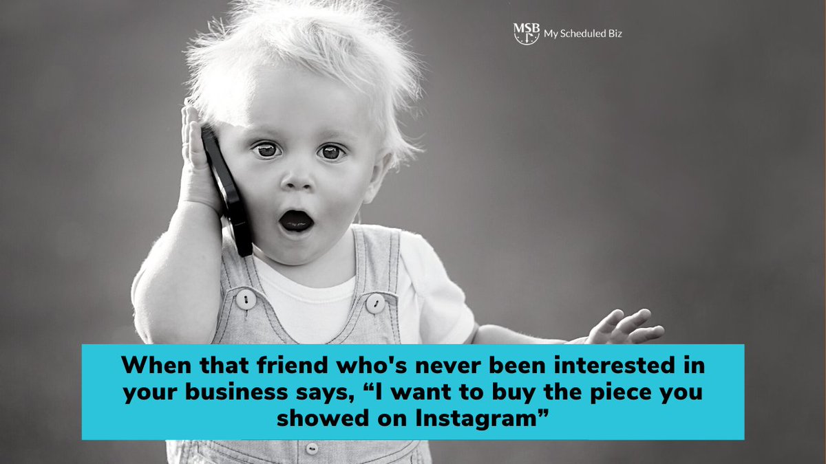 MyScheduledBiz's tweet photo. Really!? 😮 That's great!😃

#makersofinstagram #instagrammarketing #winterblues #Januaryblues #January2023 #marketing #makerbusiness #ecommerce https://t.co/mMj2bchs8B