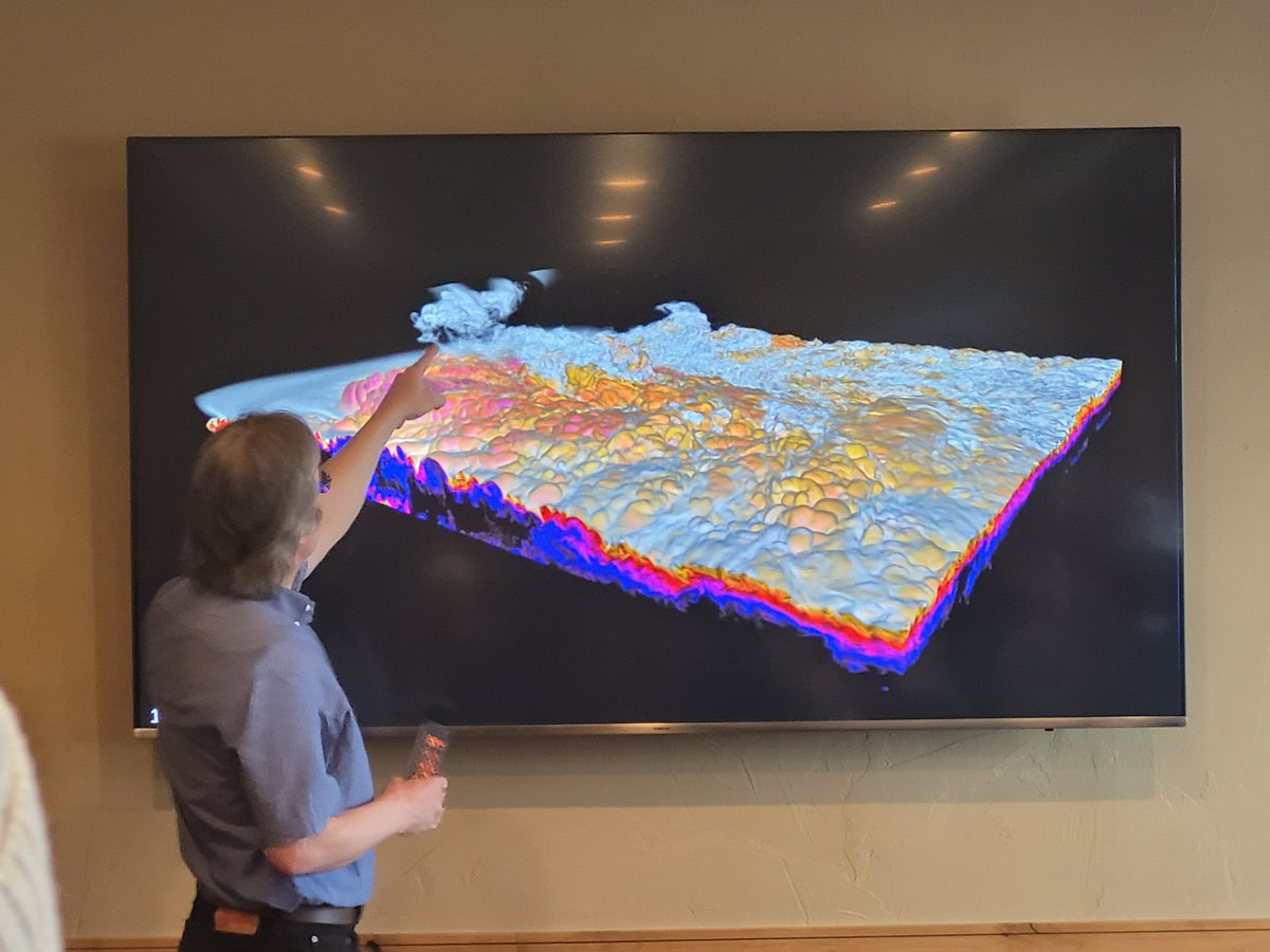 BillBellis's tweet photo. Dr. Leigh Orf from @UWMadison talking tornado formation and briefly covered the EF4 tornado that hit Mayfield, KY, in December 2021. @News3LV #WeatherAuthority @skisteamboat #weathersummit https://t.co/pdDgcm8ava