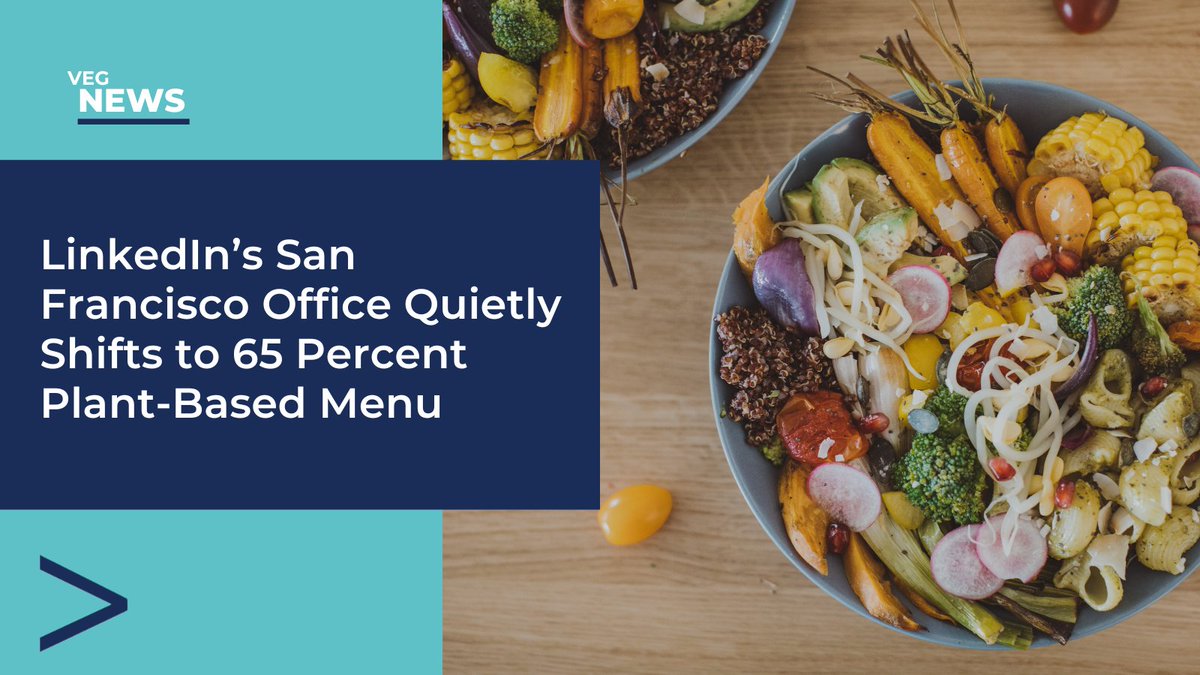 Businesses across the US are going #plantbased to reach their sustainability goals! LinkedIn’s San Francisco office—in collaboration with @greenerdefault and @sodexousa—is showcasing the future of climate-friendly corporate dining by making a #plantforward menu shift.🌱