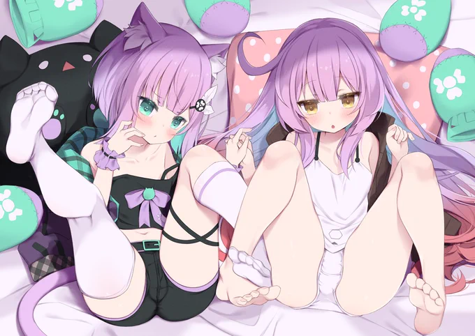 ご依頼ありがとうございました!Vtuberのシュワちゃんとリリンヌちゃんです!#shwaillust 