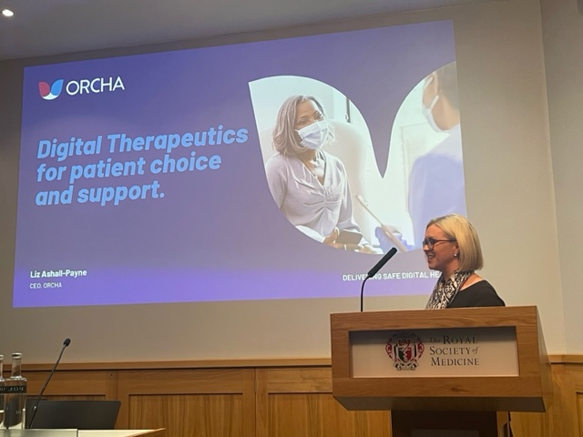 Thanks to everyone that attended today's Royal Society of Medicine event, where our CEO and Co-Founder @LizAshallPayne presented on digital therapeutics for patient choice and support 📲 🏥 #RSMDigiHealth