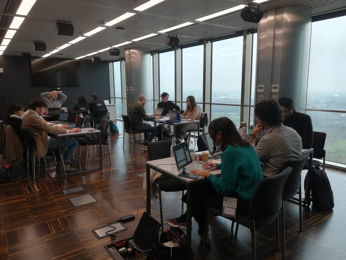 CmccClimate's tweet photo. I lavori della seconda giornata di #E3CI Hackathon, dedicato alla comunicazione degli eventi meteorologici estremi, realizzato da @IFABfoundation, in collaborazione con CMCC e Leithà Unipol
🔗 Info: https://t.co/U9Ss6lzpAs
@UnipolSai_CRP  | Leithà | @CIMAFoundation https://t.co/ikQT8J9Y9q