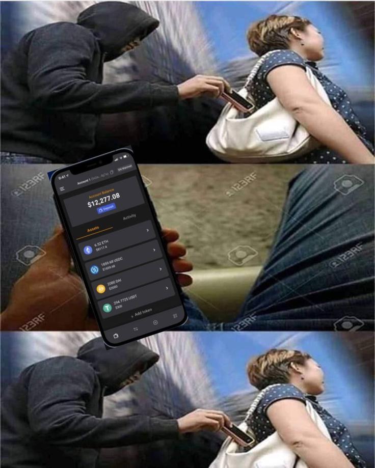 annetka_jale's tweet image. #uncompromisedsecurity #braavoswallet 
Lol...this meme fully reflects Hardware Signer&apos;s security system🥰 Even if an attacker compromises the device&apos;s software processor core, the user&apos;s keys will remain safe, and that&apos;s the best I&apos;ve heard in a while!!!!!