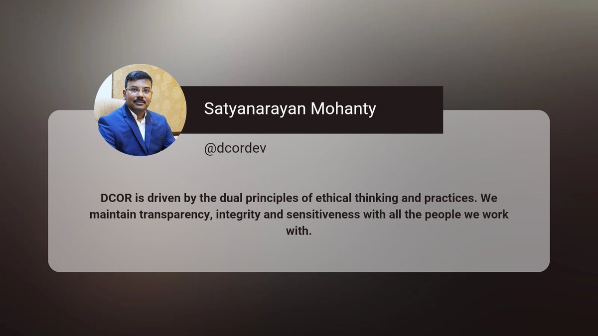 dcor_india's tweet photo. Tweet from our Director side!

D-cor believes in extending consulting services that are innovative pragmatic, qualitative &amp; resourcesful.

#dcor 
#India

To know more → https://t.co/AyR5emOTE0 https://t.co/u3jPQquhKJ