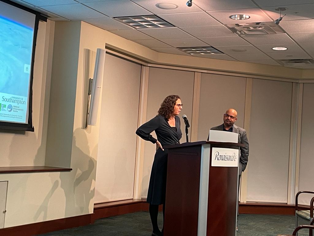 Ariel_Re_'s tweet photo. Last night was The International Society of Catastrophe Managers (ISCM) presentation on Bermuda Hurricanes and Climate Change.
Pictured is Ariel Re’s Vice-President Modelling and Research,Elizabeth Harris and Dr. Mark Guishard.
#insurance #reinsurance #risk #Bermuda #catrisk https://t.co/FbNHxtNlih