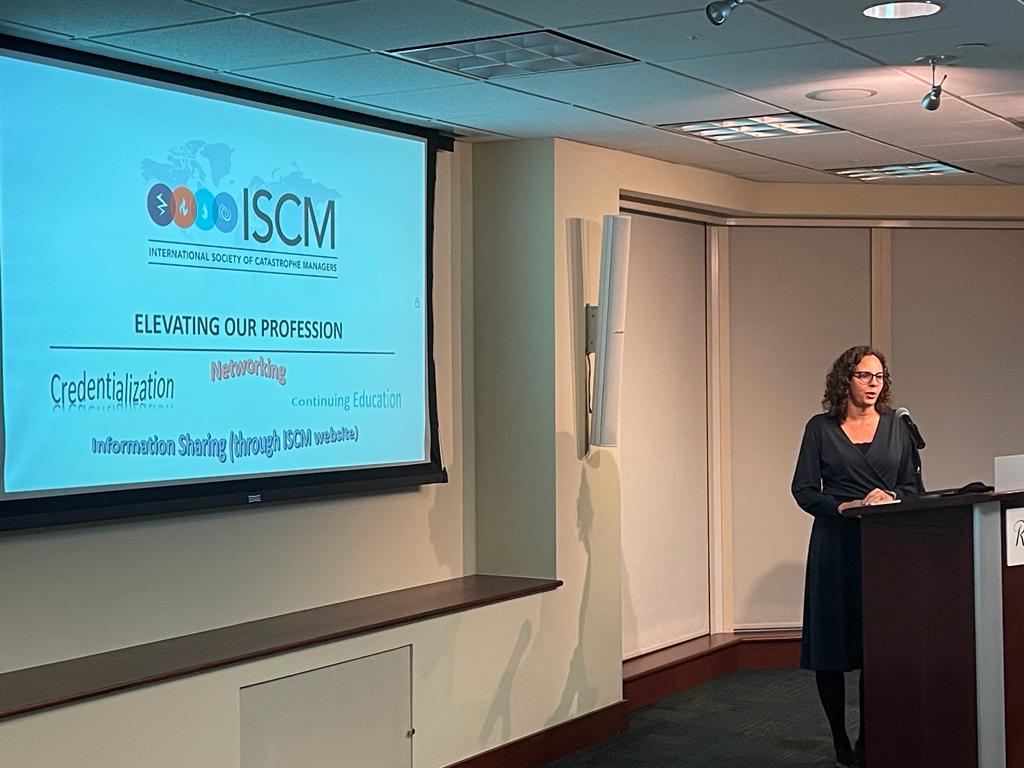 Ariel_Re_'s tweet photo. Last night was The International Society of Catastrophe Managers (ISCM) presentation on Bermuda Hurricanes and Climate Change.
Pictured is Ariel Re’s Vice-President Modelling and Research,Elizabeth Harris and Dr. Mark Guishard.
#insurance #reinsurance #risk #Bermuda #catrisk https://t.co/FbNHxtNlih