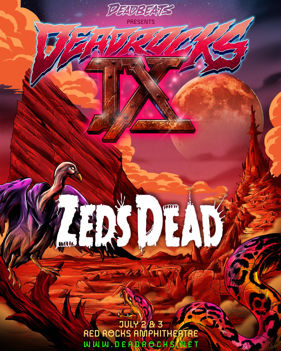 zedsdead's tweet photo. Here we go again! DEADROCKS IX! presale Thursday and onsale Friday 10AM MT https://t.co/nMUjIP8nwW