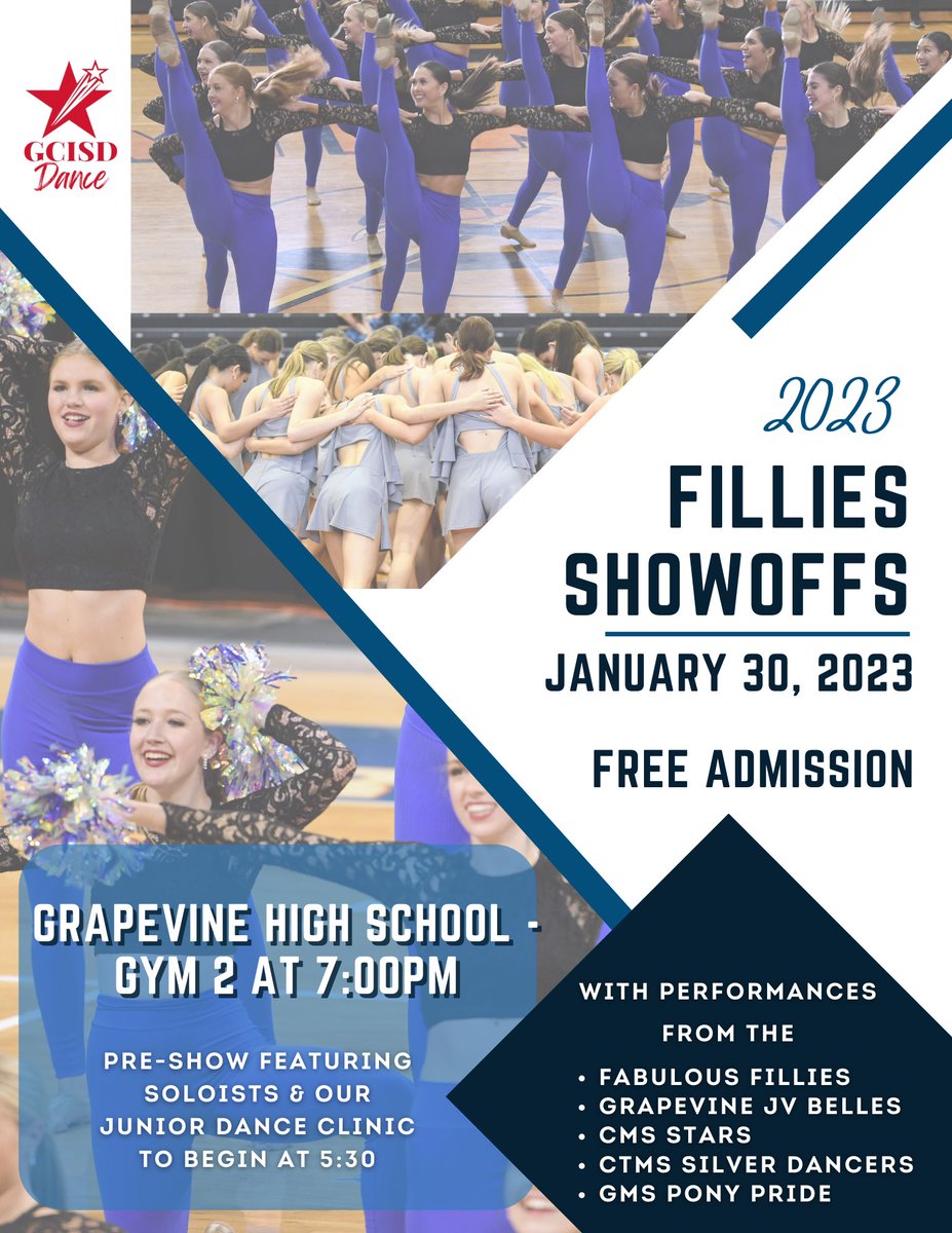 Ghsfillies's tweet photo. Join us tonight for Mustang Nation Night at Grapevine High School! Visit our table in the SAC to learn more about our GHS Dance Department! https://t.co/LOCAAOGxux