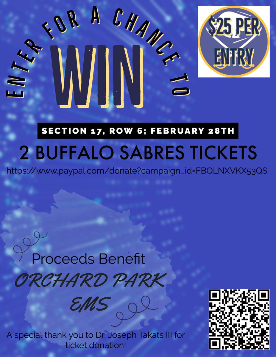 OPFDEMS's tweet photo. This raffle is for a chance to win two tickets to the Buffalo Sabres VS Columbus Blue Jackets hockey game at Keybank Center on February 28, 2023 at 7:30PM.   Click this link to enter the raffle: https://t.co/DCuV6g7r9C https://t.co/XdjfGelORI
