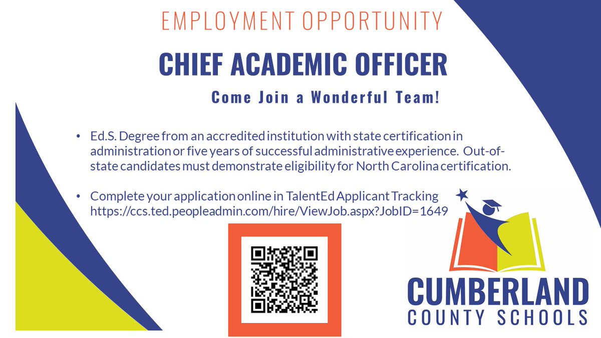 ccshrrecruiting's tweet photo. Complete your application online in TalentEd Applicant Tracking                                                        https://t.co/zhE0fjAOXS https://t.co/TB07iUksFZ