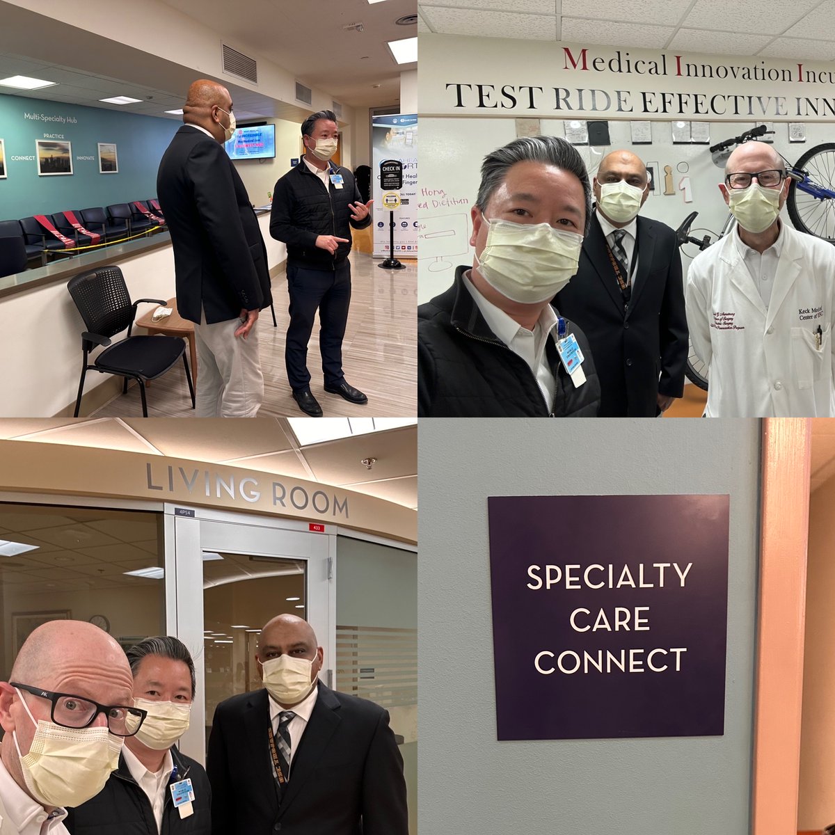DGArmstrong's tweet photo. Great visit with our amigo Andy Lee to the medical specialty clinics. The future of interdisciplinary specialty care is now @LACUSCMedCenter. Just wow. Here's to working together to help folks move through the world and #ActAgainstAmputation #ActAgainstAmputation #DiabeticFoot https://t.co/iLBhXmvbvx