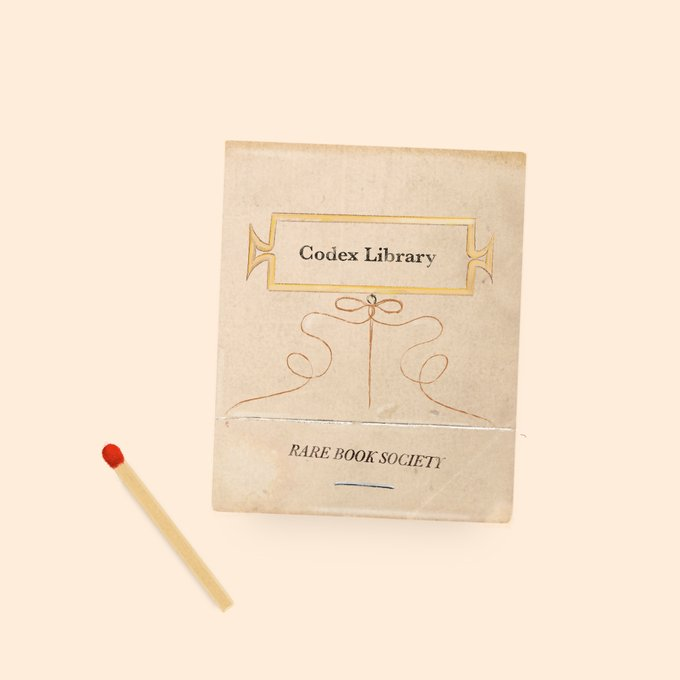 RoverX_io's tweet photo. Matchbooks is an Open Edition NFT collection by @aaraalto and the @codexsociety
'Codex' is to be a rare book library that will revive and conserve under-appreciated past works 📖
And the 35,972 #Matchbooks NFTs which got minted yesterday are helping launch Codex
Here's how 👇 https://t.co/KpTGG1NkvF