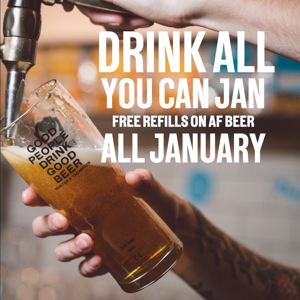 We're officially halfway through Dry January...you've got this!💪 Don't forget we've got Free AF refills all month to help you guys get through the final stretch!😁 #brewdogbradford #bradfordbar #dryjanuary