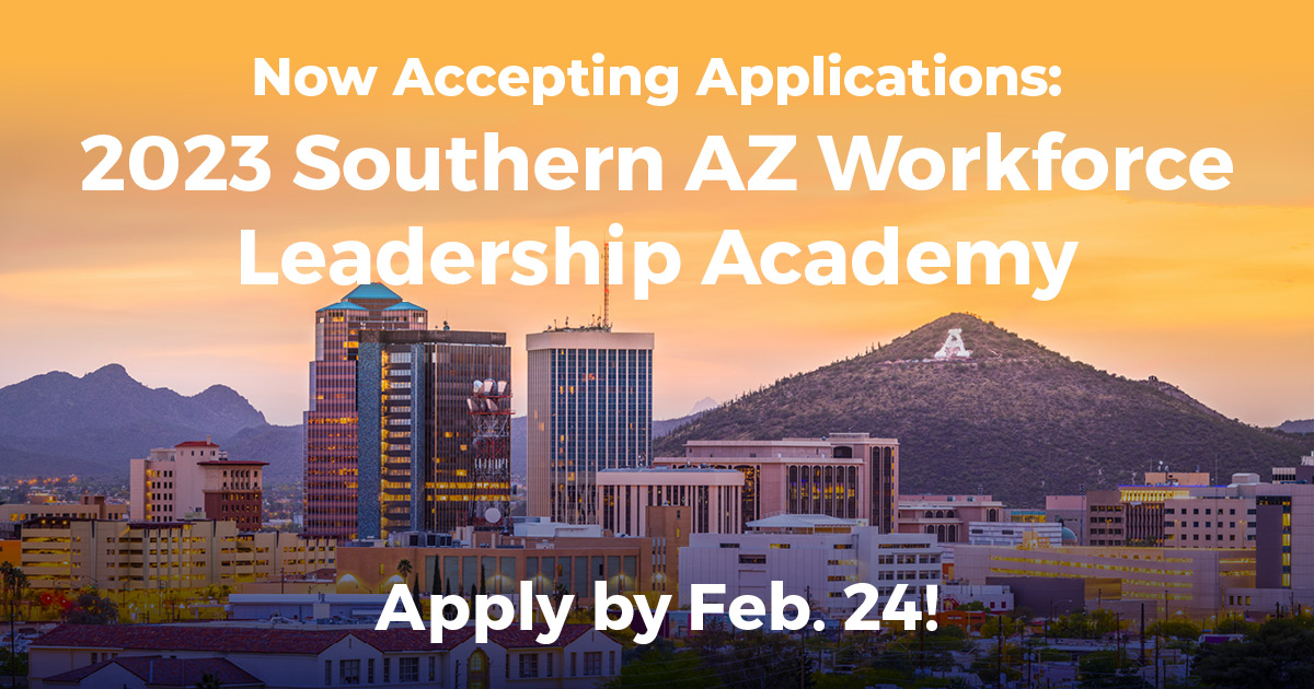 arizonafuture's tweet photo. Major Announcement! We are bringing the Workforce Leadership Academy to Southern Arizona in partnership w/ @pimatweets &amp; @AspenInstitute Learn more, sign up for an Info Session, and apply: https://t.co/P6AbpbvZin https://t.co/EL0s8in5B6