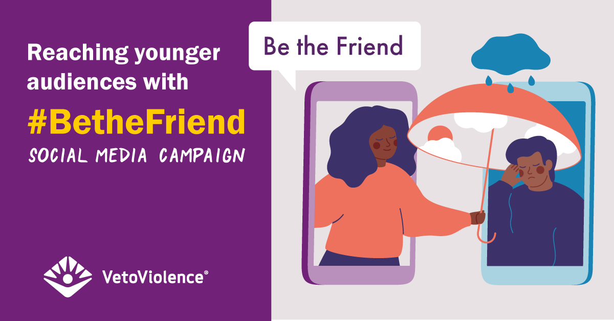 CDCInjury's tweet photo. Launched in 2020, @TNCoalition’s #BeTheFriend campaign about intimate partner and teen dating violence prevention is still being shared by young people and adults. Learn more: https://t.co/VsSQFRC6Jv #VetoViolence #SuccessStory https://t.co/xUit9Fu3wC